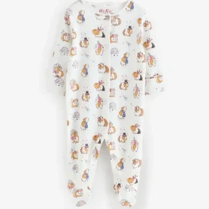 Lilac Purple Cath Kidston Floral Baby 100% Cotton Sleepsuitsz